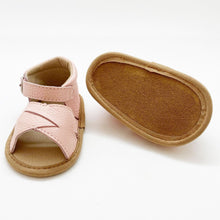 Load image into Gallery viewer, Coral blush soft sole sandals
