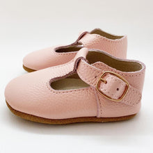 Load image into Gallery viewer, Blush pink soft sole t-bars

